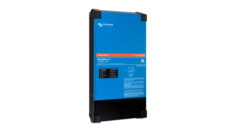 Victron Energy 12V MultiPlus-II 3kVA 2x120V Inverter 120A Charger (UL). This is a Left view display of the inverter by Victron Energy with no background.