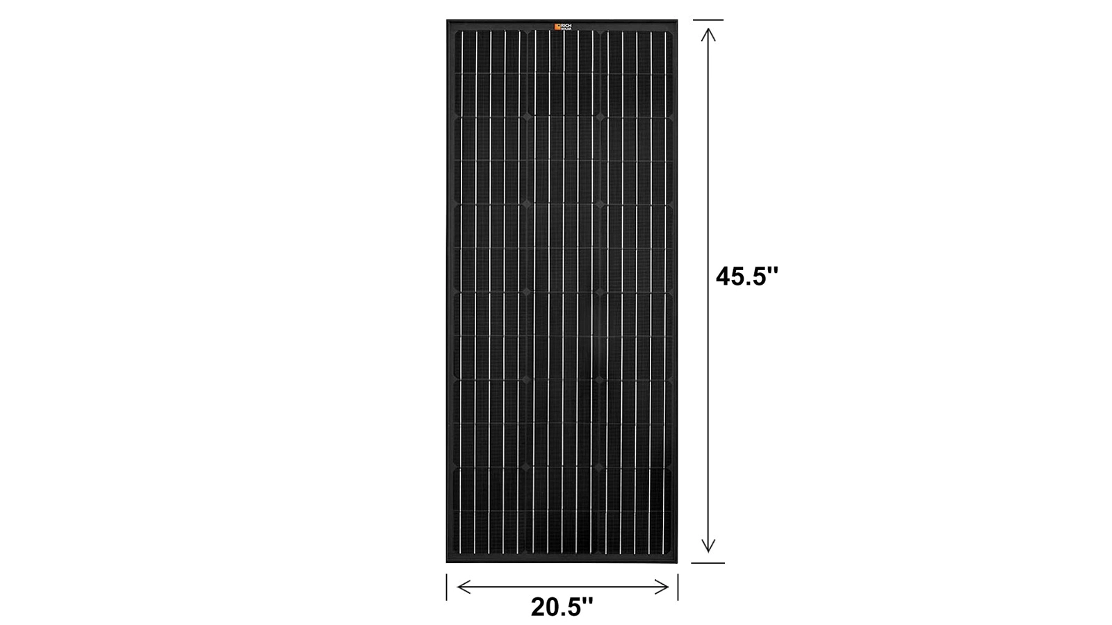 Rich Solar Panel - 100W Mega Mono Black Rich Solar 100 Watt Solar Panels - Mega Mono Black