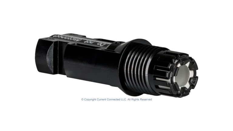 High quality photo of the Staubli - KITMC4-5PK - MC4 Connectors 5 Pack - Connector Angle View No Cap photographed by Current Connected