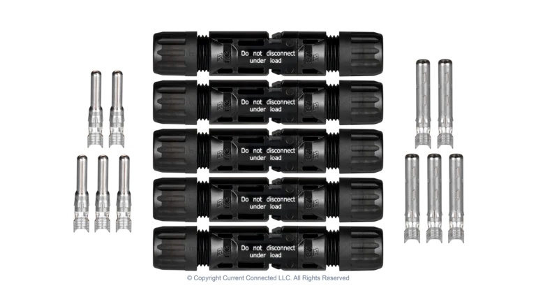 High quality photo of the Staubli - KITMC4-5PK - MC4 Connectors 5 Pack Full Kit View photographed by Current Connected