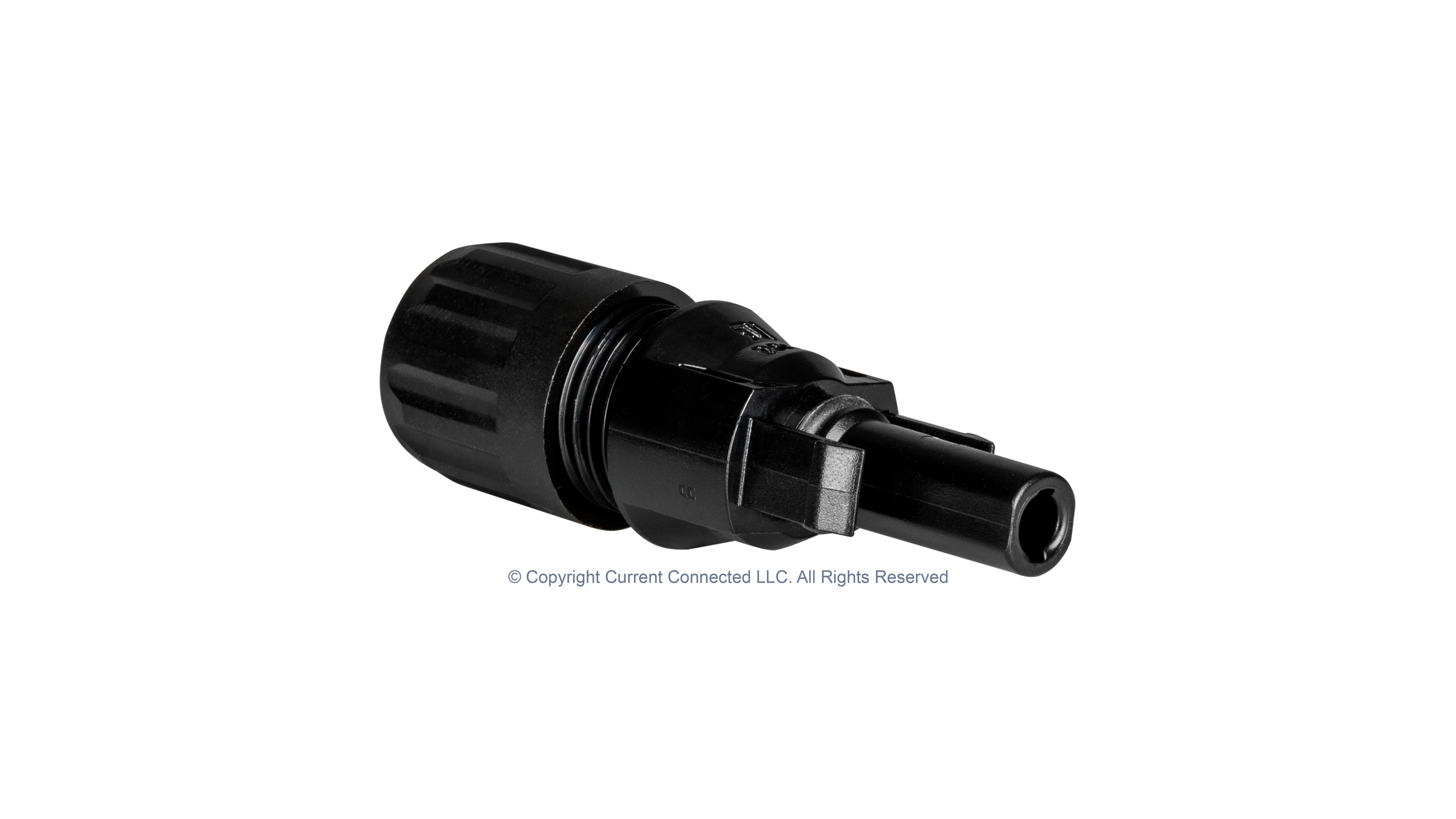 Staubli - KITMC4-5PK - MC4 Connectors 5 Pack - Prong Single Front Angle High quality photo of the Staubli - KITMC4-5PK - MC4 Connectors 5 Pack - Prong Connector Angle View photographed by Current Connected