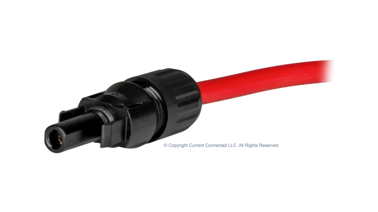 High quality photo of the Staubli - KITMC4-5PK - MC4 Connectors 5 Pack prong Single Plug on PV Cable photographed by Current Connected