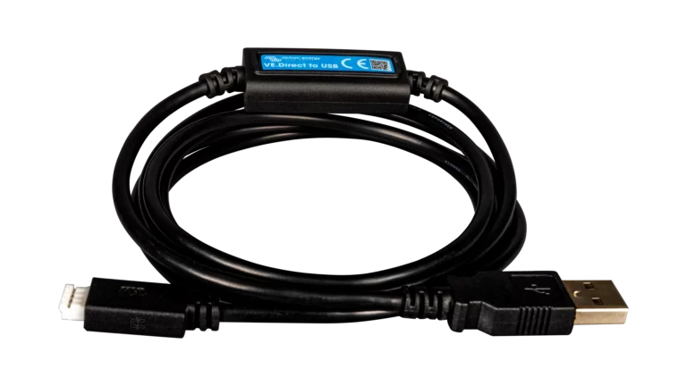 High quality photo of the Victron - ASS030530010 - VE.Direct to USB Interface Dongle Type-A - Front View. Photographed by Current Connected