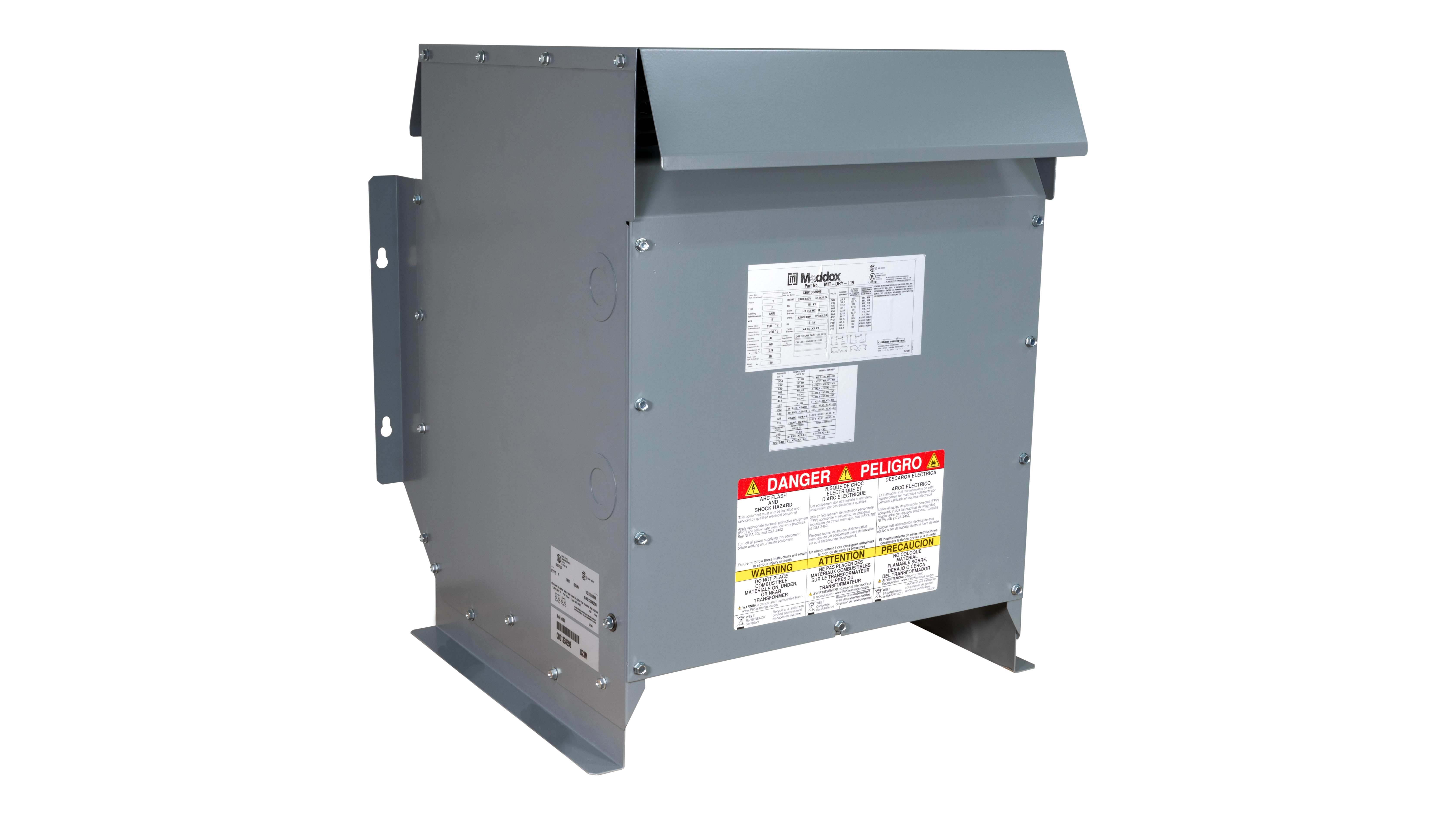 Maddox 15k Transformer Left 15kVA Split-Phase Transformer