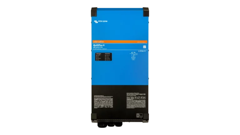 High quality photo of the Victron Energy - PMP482505110 - 48V MultiPlus-II 5kVA 120V Inverter-70A Charger - Front View. Photographed by Current Connected