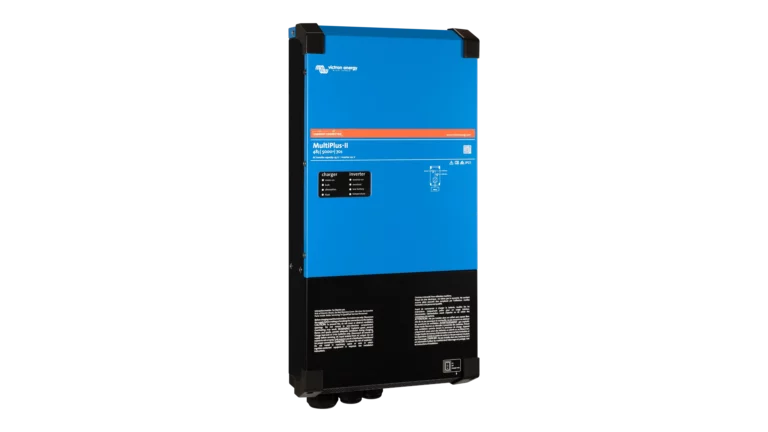 High quality photo of the Victron Energy - PMP482505110 - 48V MultiPlus-II 5kVA 120V Inverter-70A Charger - Left View. Photographed by Current Connected