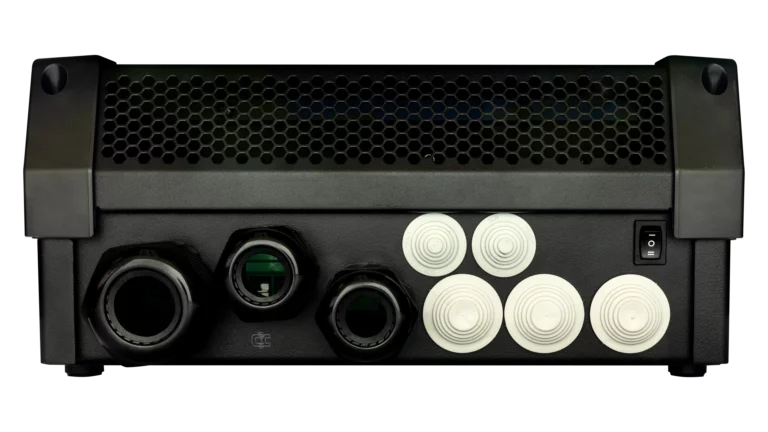 High quality photo of the Victron Energy - 48V MultiPlus-II 5kVA 120V Inverter-70A Charger - Bottom View. Photographed by Current Connected