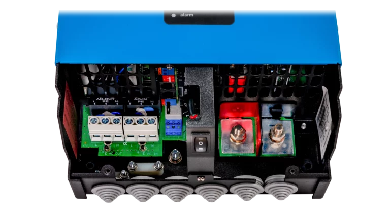 Victron Energy 24V MultiPlus 2kVA 120V Inverter 50A Charger (UL). This is a Internal view display of the inverter by Victron Energy with no background.