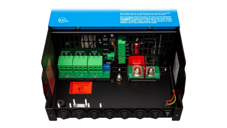 Victron Energy 48V MultiPlus-II 3kVA 120V Inverter 35A Charger - UL1741. This is a Internal view display of the inverter by Victron Energy with no background.