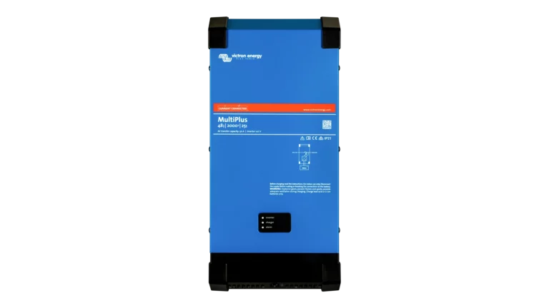 Victron Energy 48V MultiPlus 2kVA 120V Inverter 25A Charger. This is a Front view display of the inverter by Victron Energy with no background.