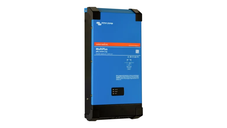 Victron Energy 48V MultiPlus 2kVA 120V Inverter 25A Charger. This is a Left view display of the inverter by Victron Energy with no background.