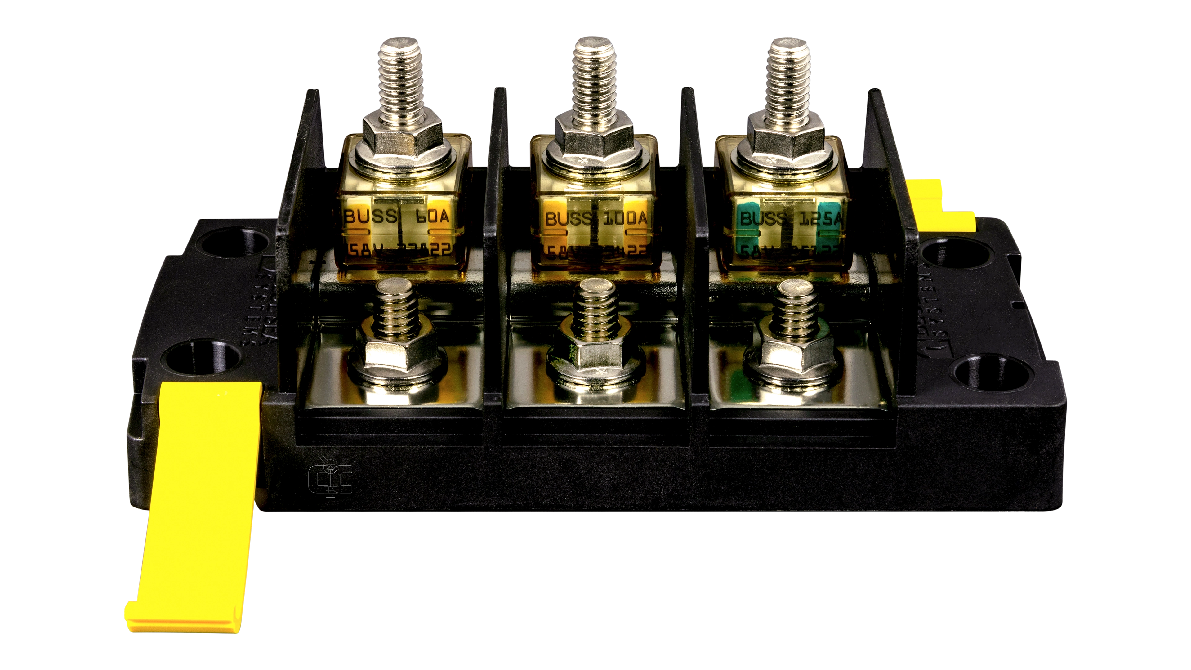 Blue Sea Systems - 5194 MRBF - Surface Mount Fuse Block - Front View High quality photo of the Blue Sea Systems - 5194 MRBF - Surface Mount Fuse Block - Front View. Photographed by Current Connected.