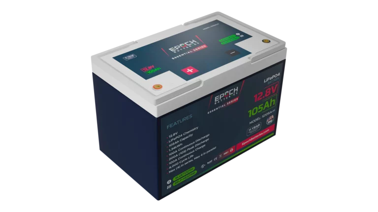 Epoch 12V 105Ah - Group 24 - Heated & Bluetooth LiFePO4 Battery