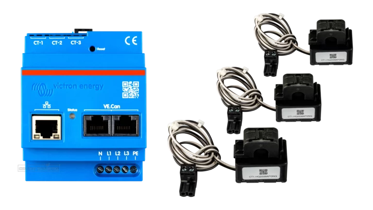 Victron Energy VM-3P75CT Energy Meter, Includes CTs, Connects to GX Devices and VictronConnect, Works with VRM