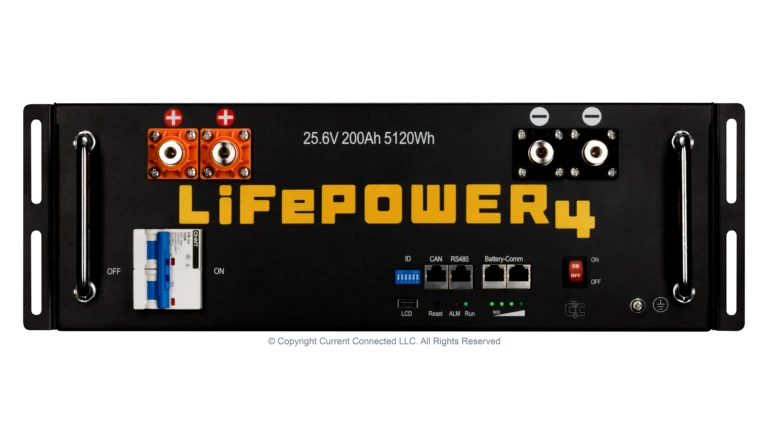 High quality photo of the EG4 Lifepower4 24V Front View. Photographed by Current Connected