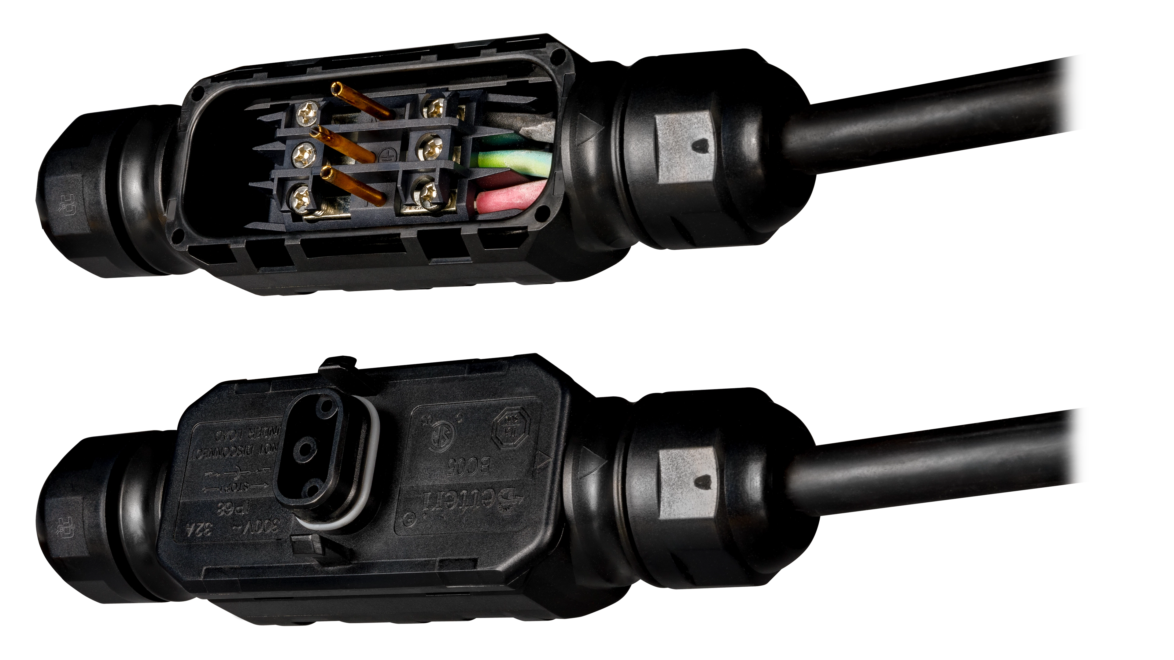 High quality photo of the Aptos - 1504027 - AC Trunk Cable 12G AC TRUNK CABLE - 4.4M SPACING - Side by Side View. Photographed by Current Connected