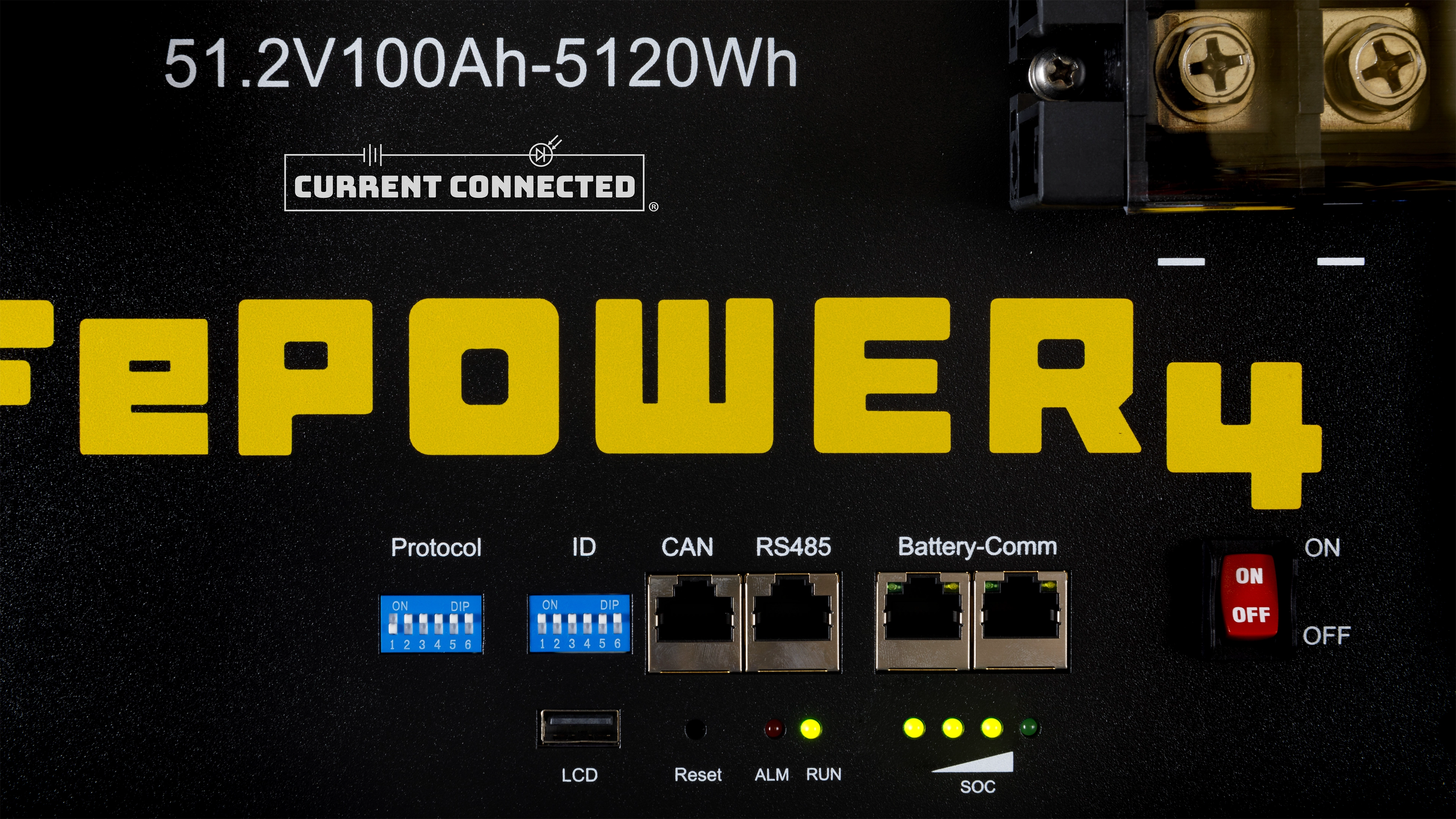 EG4LP48V100A EG4 LiFePOWER4 Controls and Connections