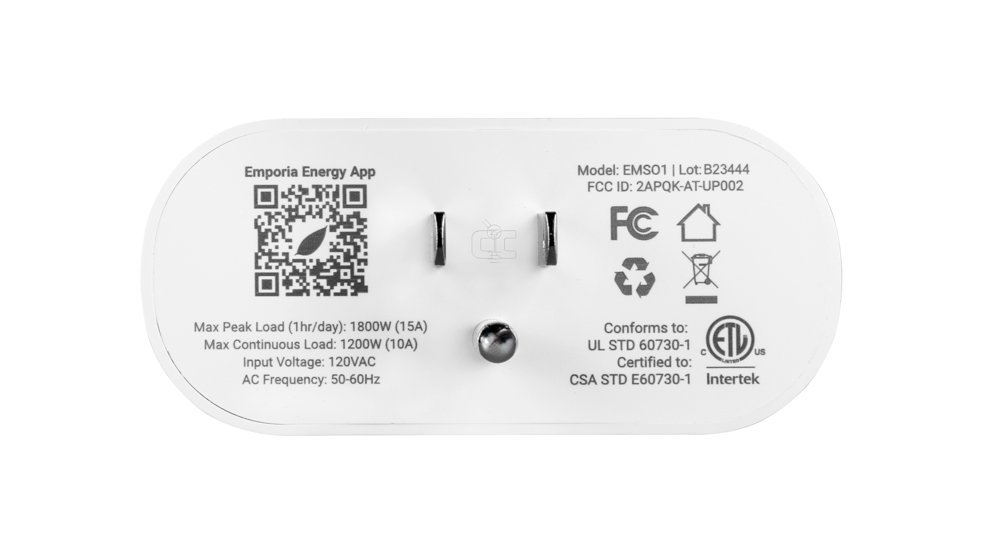 Emporia Smart Plug Back