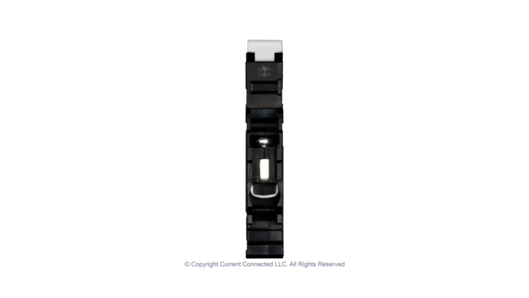 High quality photo of the Midnite Solar - MNEPV2 - 150Vdc Din-Rail Mount Polarized Circuit Breaker 2A - Top End View. Photographed by Current Connected