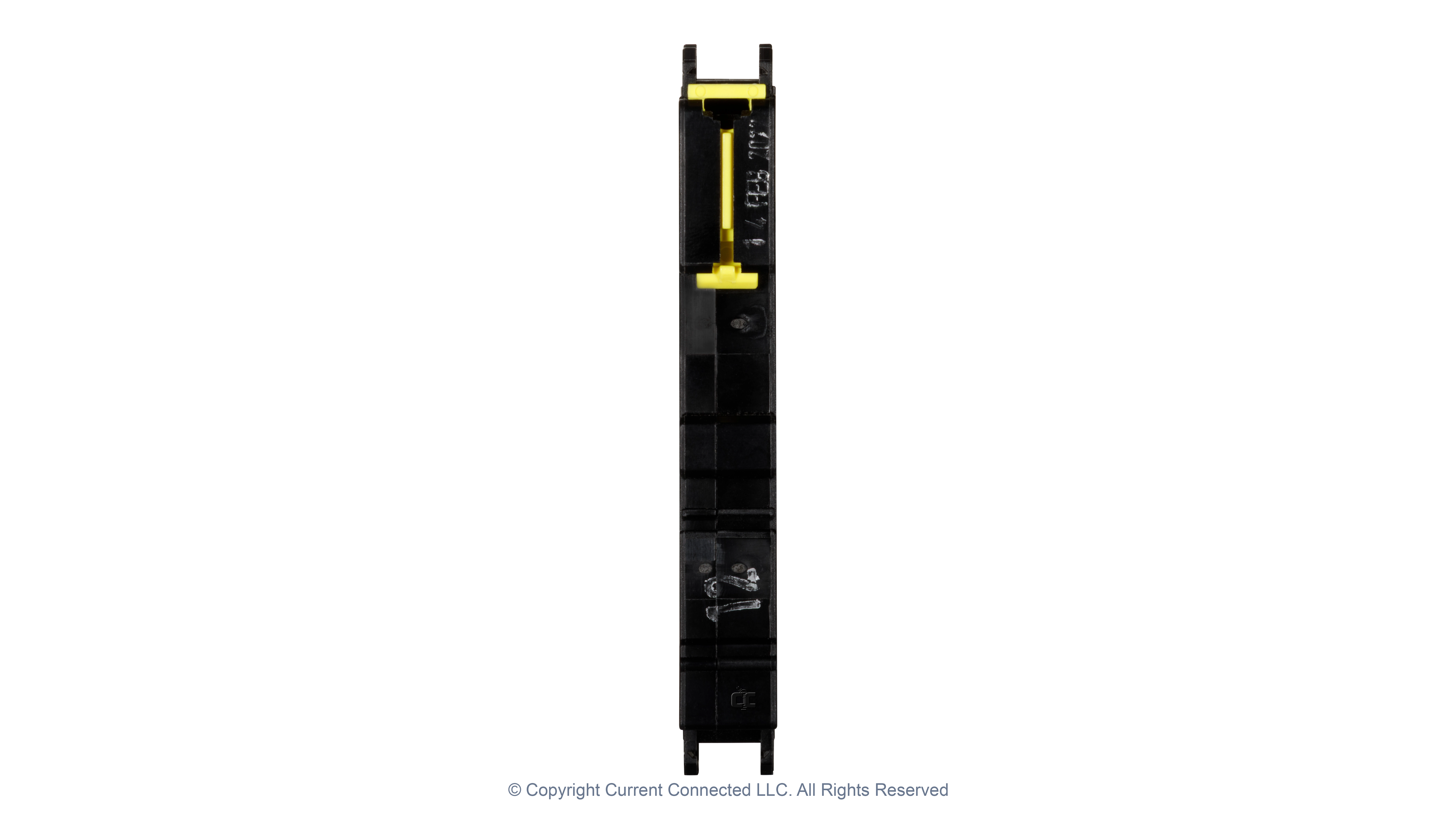 High quality photo of the Midnite Solar - MNEPV2 - 150Vdc Din-Rail Mount Polarized Circuit Breaker 2A - Back View photographed by Current Connected