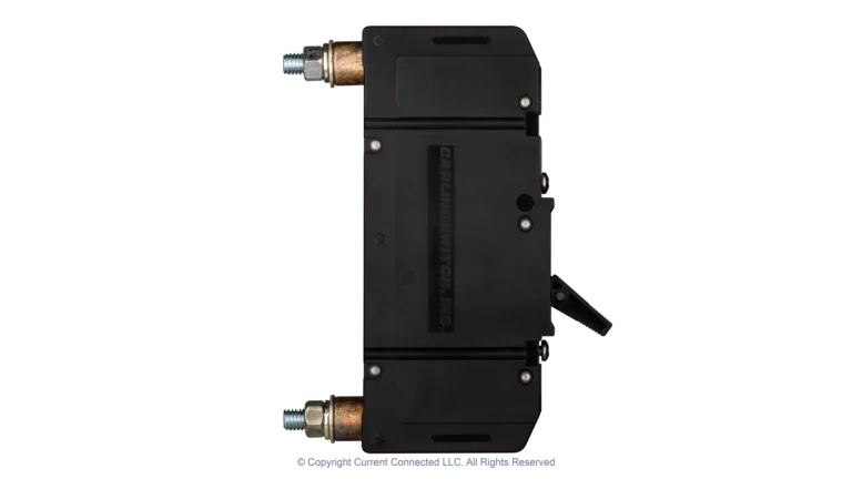 High quality photo of the Midnite Solar - MNEDC250 - MNEDC 175A/250A Breaker - Side View. Photographed by Current Connected