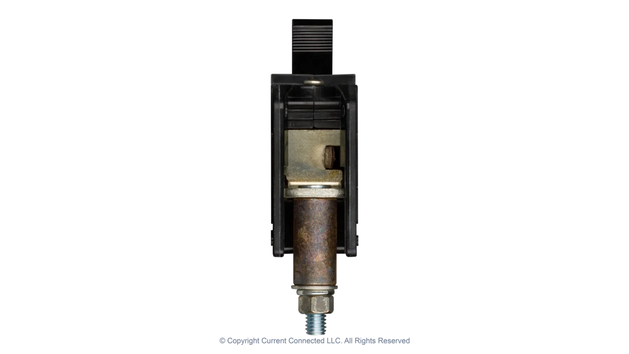 High quality photo of the Midnite Solar - MNEDC250 - MNEDC 175A/250A Breaker - Bottom View. Photographed by Current Connected