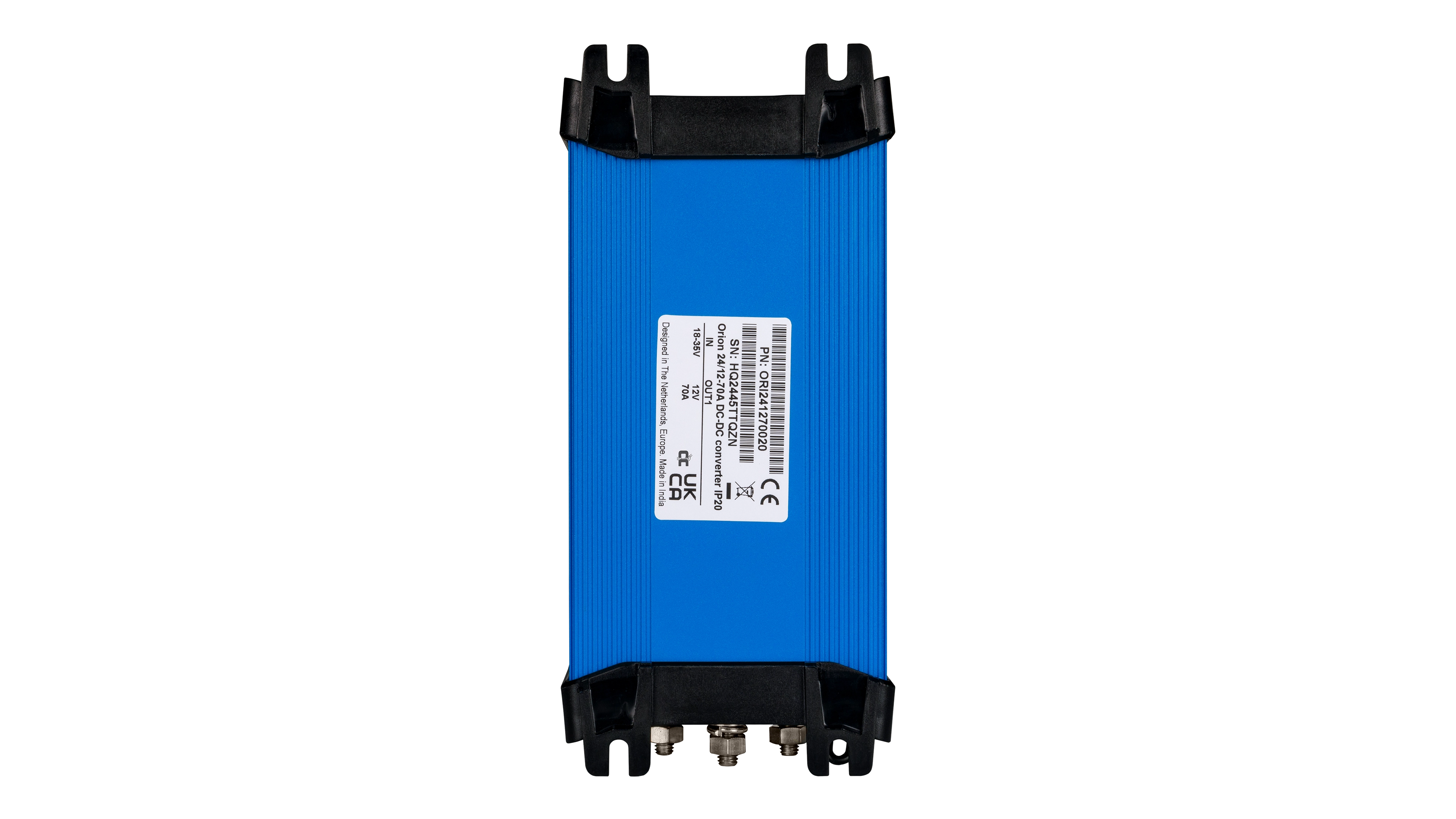 High quality photo of the Victron - ORI241270020 - Orion IP67 2412 70A Converter 30-30 - Bottom View. Photographed by Current Connected