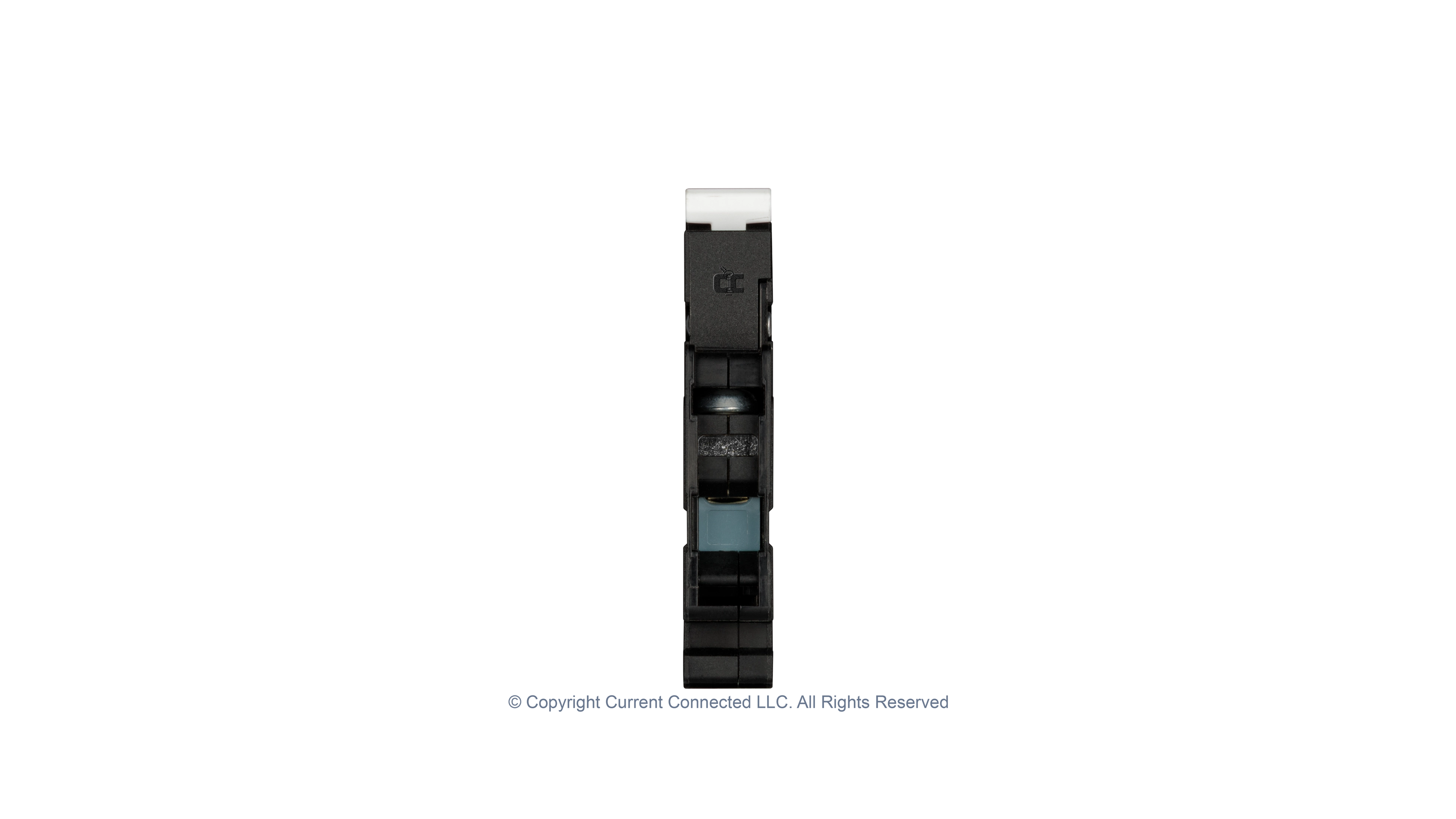 High quality photo of the Midnite Solar - MNEPV20-300-1PP - MidNite Solar MNEPV 300Vdc Din-Rail Mount Polarized Breakers 20A - Top View. Photographed by Current Connected