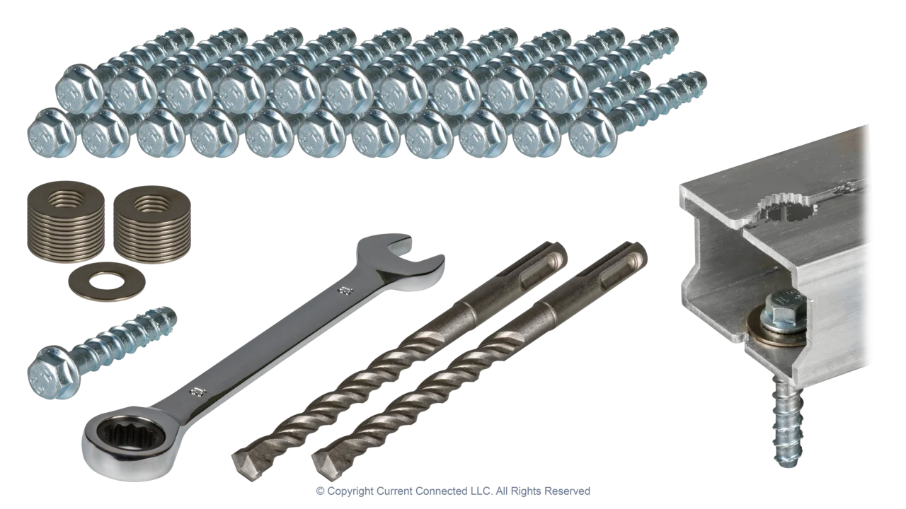 High quality photo of the IntegraRack - IR-RFCB1074 - Concrete Slab-Footing Lag Bolt Mounting Kit (Fits IR-15 IR-30 IR-35A) photographed by Current Connected
