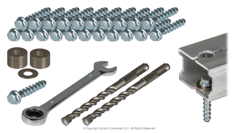 High quality photo of the IntegraRack - IR-RFCB1074 - Concrete Slab-Footing Lag Bolt Mounting Kit (Fits IR-15 IR-30 IR-35A) photographed by Current Connected