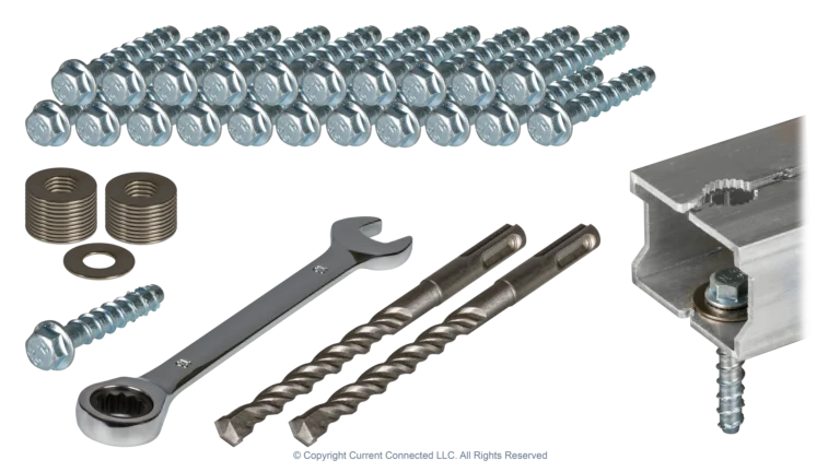 High quality photo of the IntegraRack - IR-RFCB1074 - Concrete Slab-Footing Lag Bolt Mounting Kit (Fits IR-15 IR-30 IR-35A) photographed by Current Connected