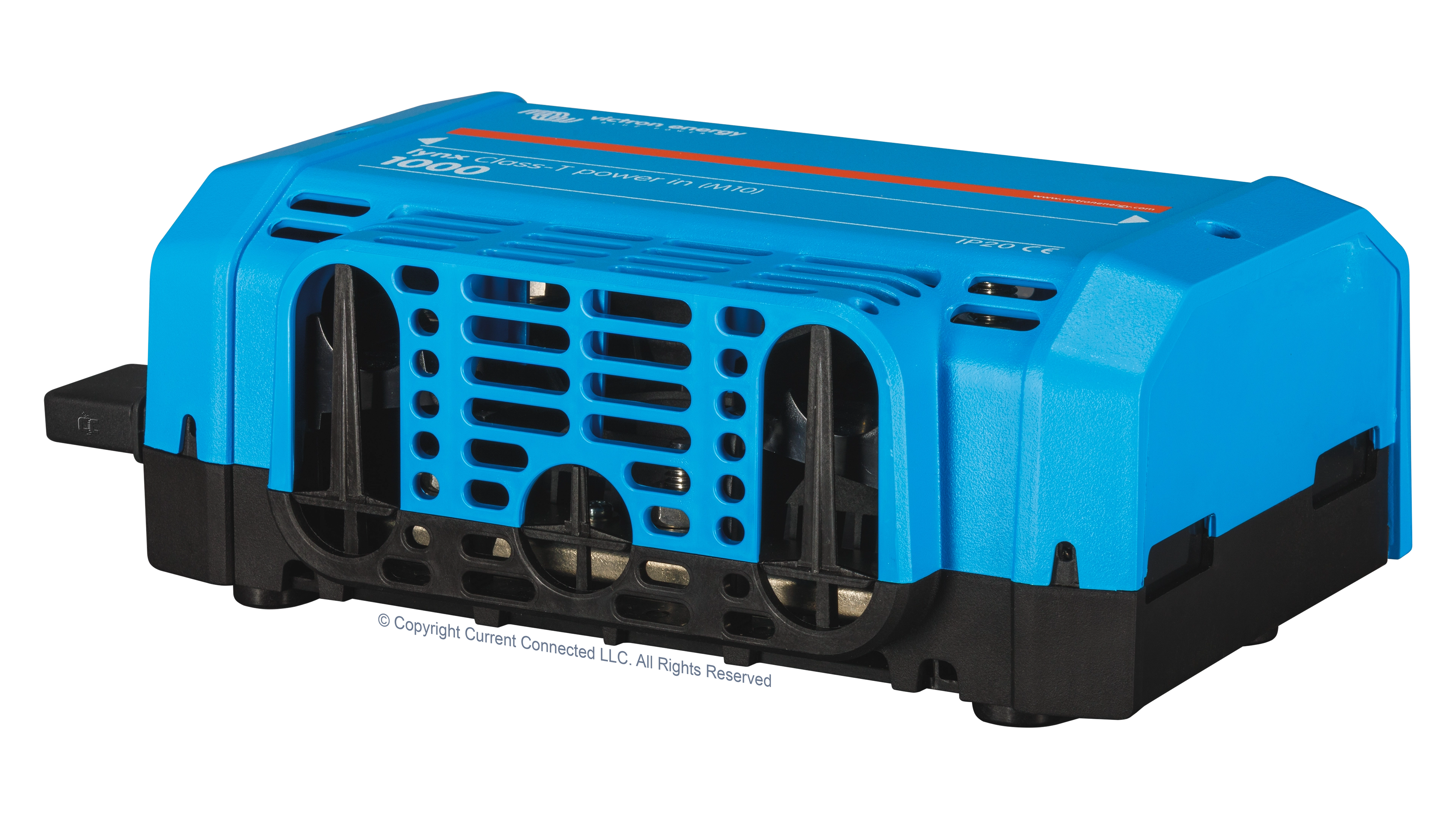 High quality photo of the Victron - LYN060404010 - Lynx Class-T Power In Power Distribution System M10 - Angled Right View. Photographed by Current Connected