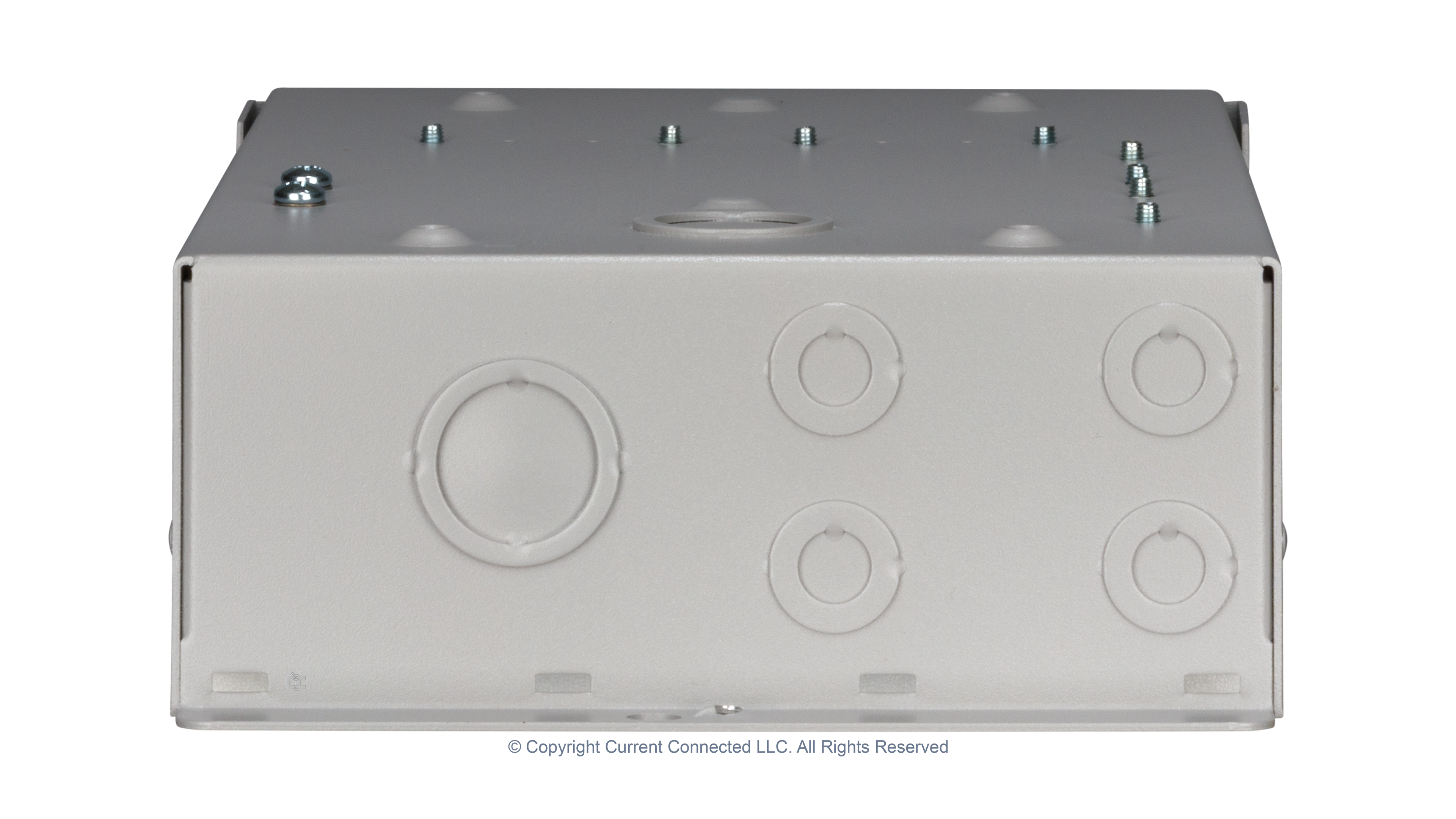 High quality photo of the Midnite Solar - MNTRANSITION - Transition Box - Bottom View. Photographed by Current Connected