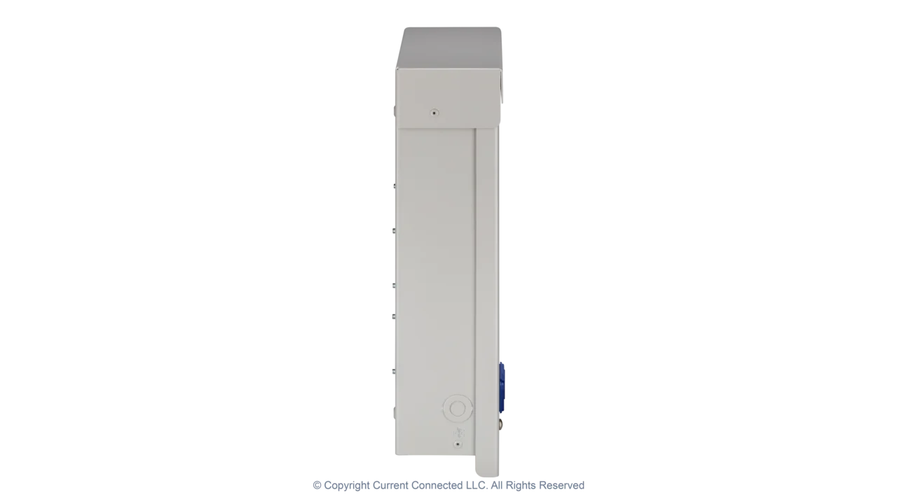 High quality photo of the Midnite Solar - MNTRANSITION - Transition Box - Side View. Photographed by Current Connected