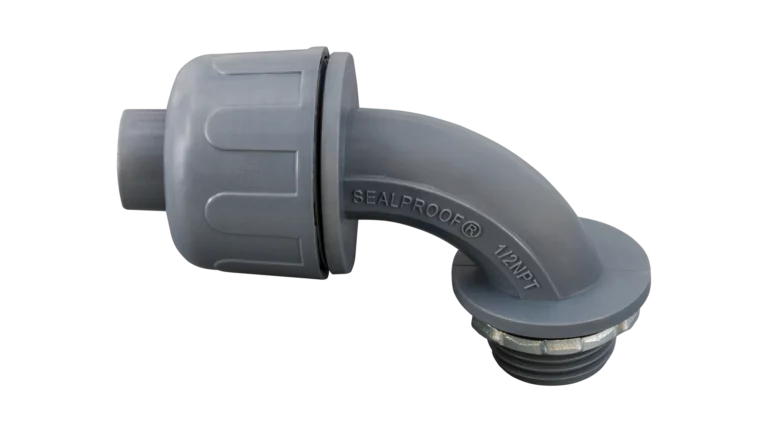 1/2" 90 Degree Liquidtight Connector (Nonmetallic)