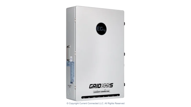 High quality photo of the EG4 - EG4MID2P200AV2.1 - GridBOSS Microgrid Interconnect Device (MID) - Left Angle View. Photographed by Current Connected
