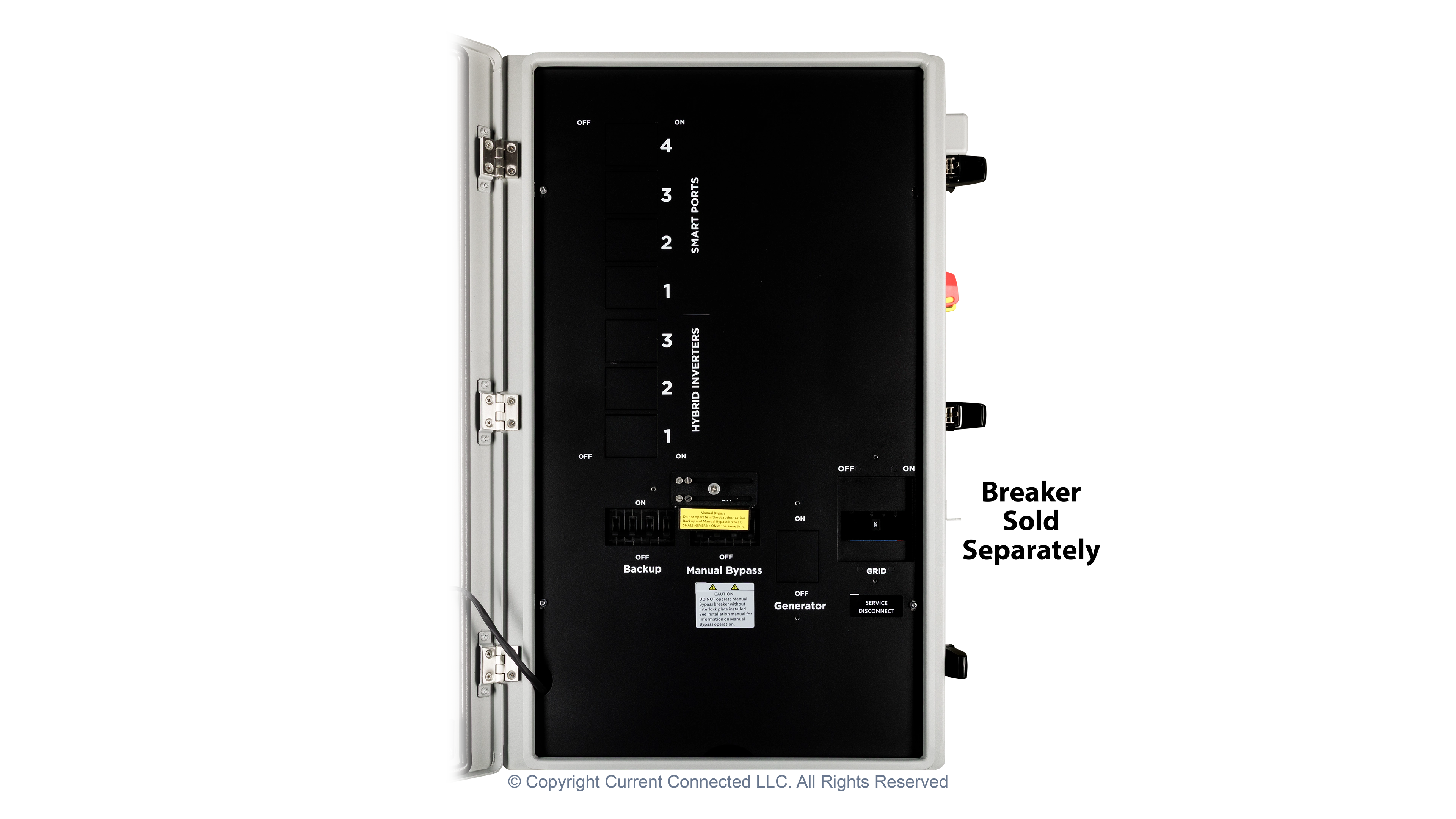 EG4 Grid Boss MID Internal w-Breakers and Panel High quality photo of the EG4 Grid Boss MID Internal w-Breakers and Panel. Photographed by Current Connected.