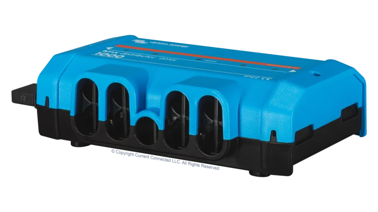 High quality photo of the Victron - LYN060102010 - Lynx Distributor - Power Distribution System M10 - Angled Right View. Photographed by Current Connected