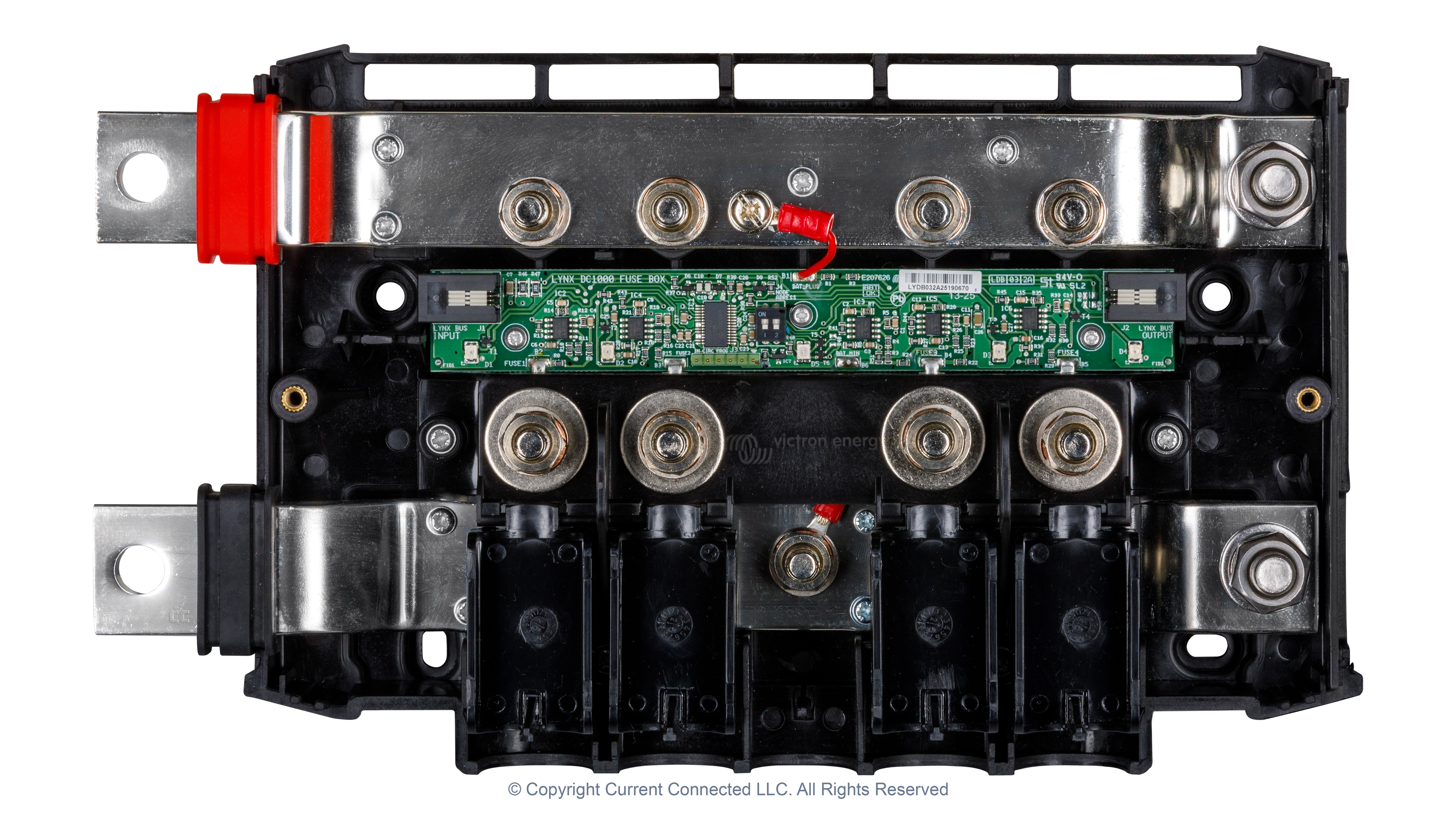 High quality photo of the Victron - LYN060102010 - Lynx Distributor - Power Distribution System M10 - Internal View. Photographed by Current Connected