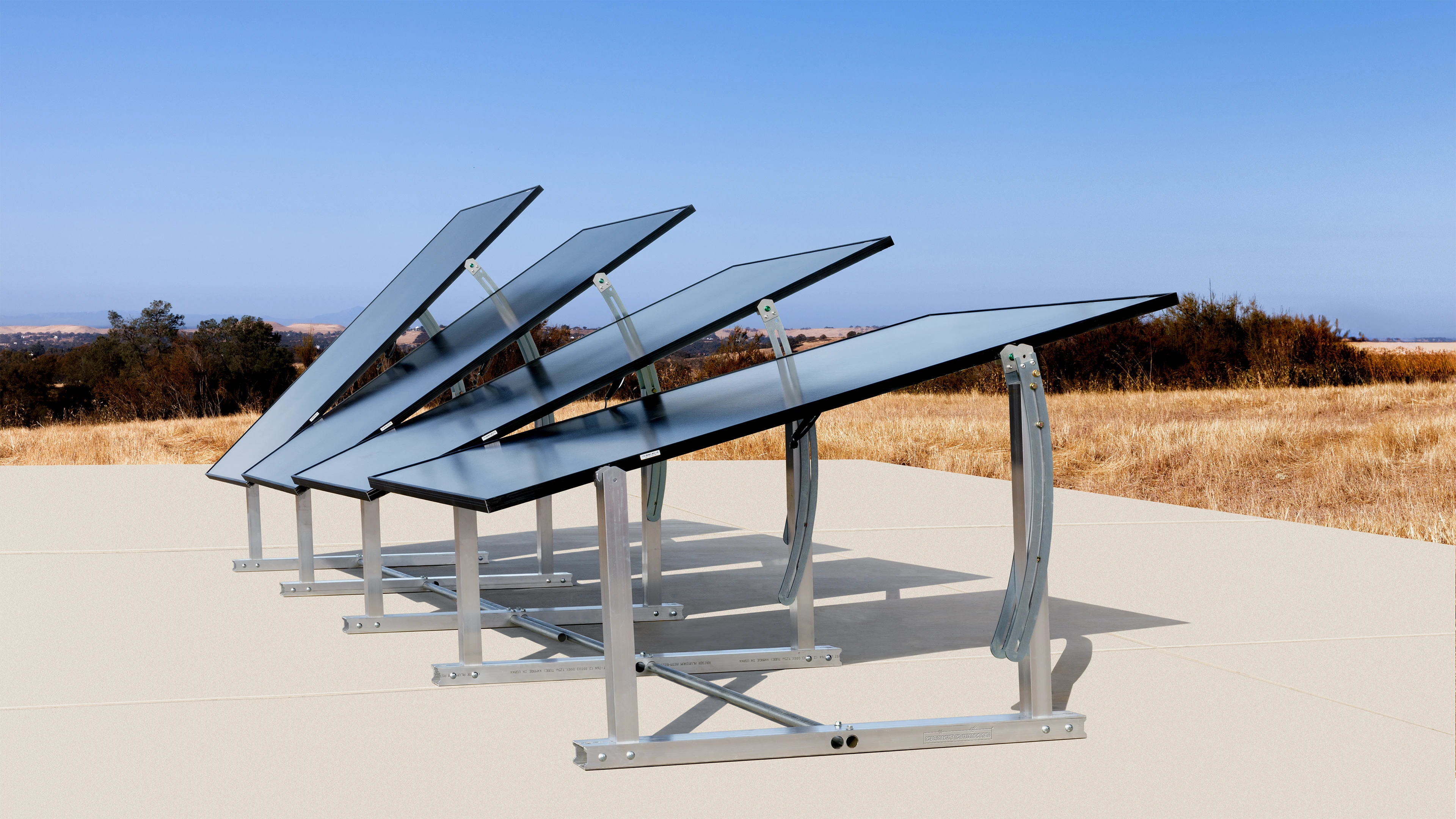 IntegraRack IR-45ASA Solar Panel Ground Mount Bracket – Seasonably Adjustable IR-45ASA1046 - Side Hills