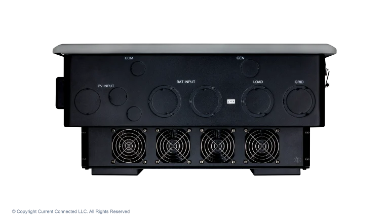 High quality photo of the EG4 - EG4B3S1GBBRKR90AV1 - FlexBOSS21 Hybrid Inverter - Bottom View. Photographed by Current Connected