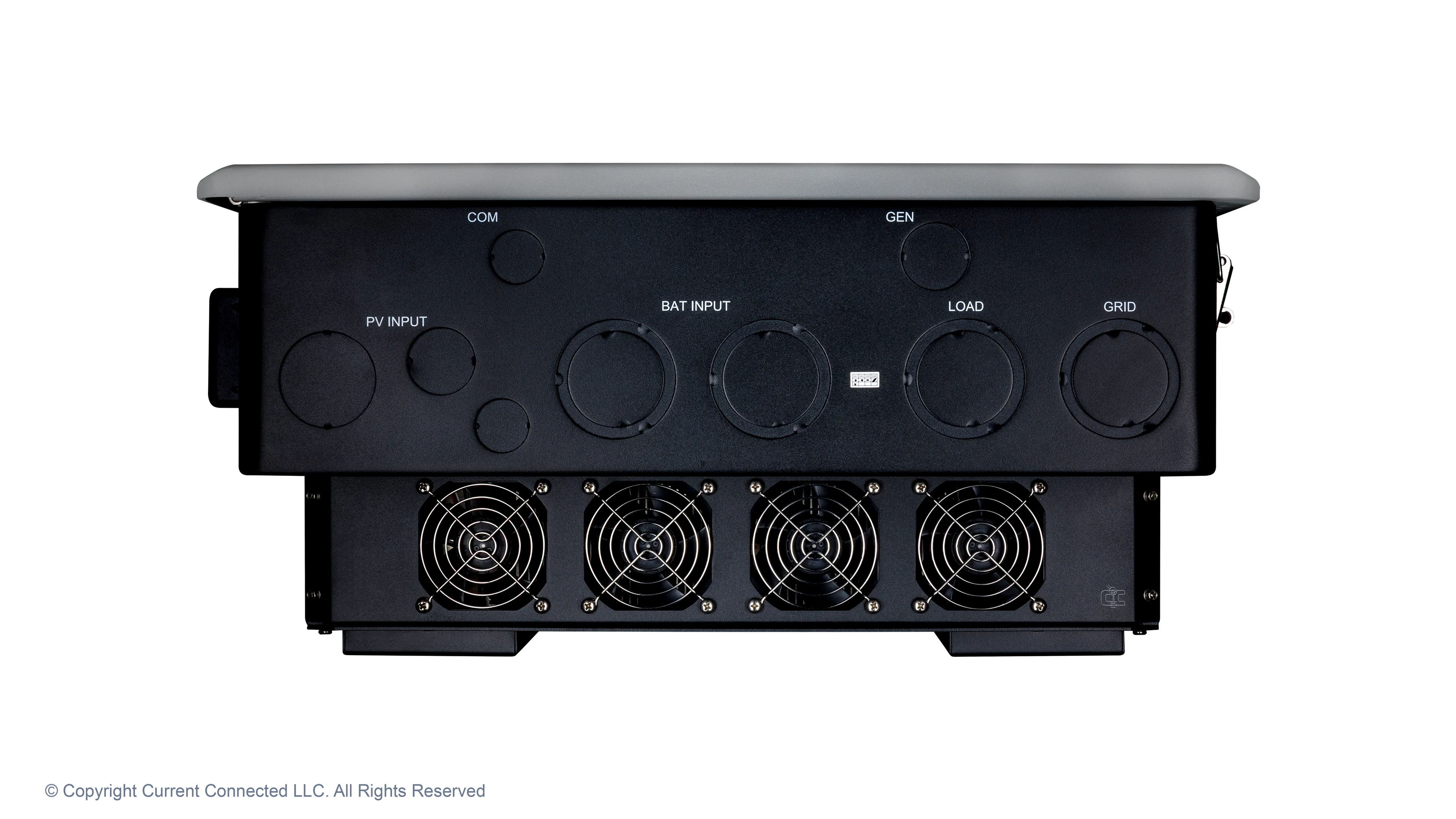 EG4 - EG4B3S1GBBRKR90AV1 - FlexBOSS21 Hybrid Inverter - Bottom View High quality photo of the EG4 - EG4B3S1GBBRKR90AV1 - FlexBOSS21 Hybrid Inverter - Bottom View. Photographed by Current Connected