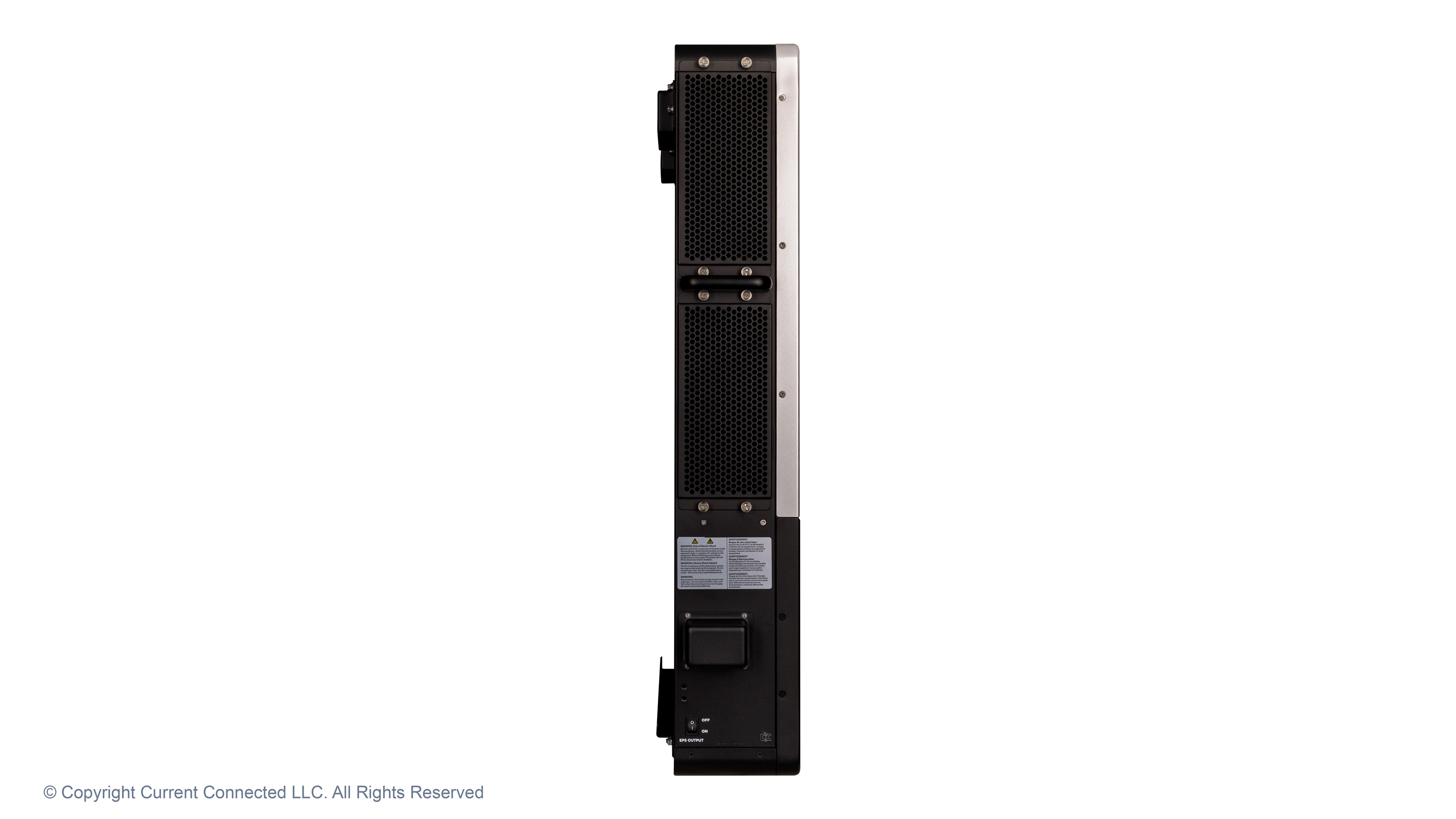 EG4 - EG412000XPV1 - 48V Off-Grid All-In-One - Left View High quality photo of the EG4 - EG412000XPV1 - 48V Off-Grid All-In-One - Left View. Photographed by Current Connected