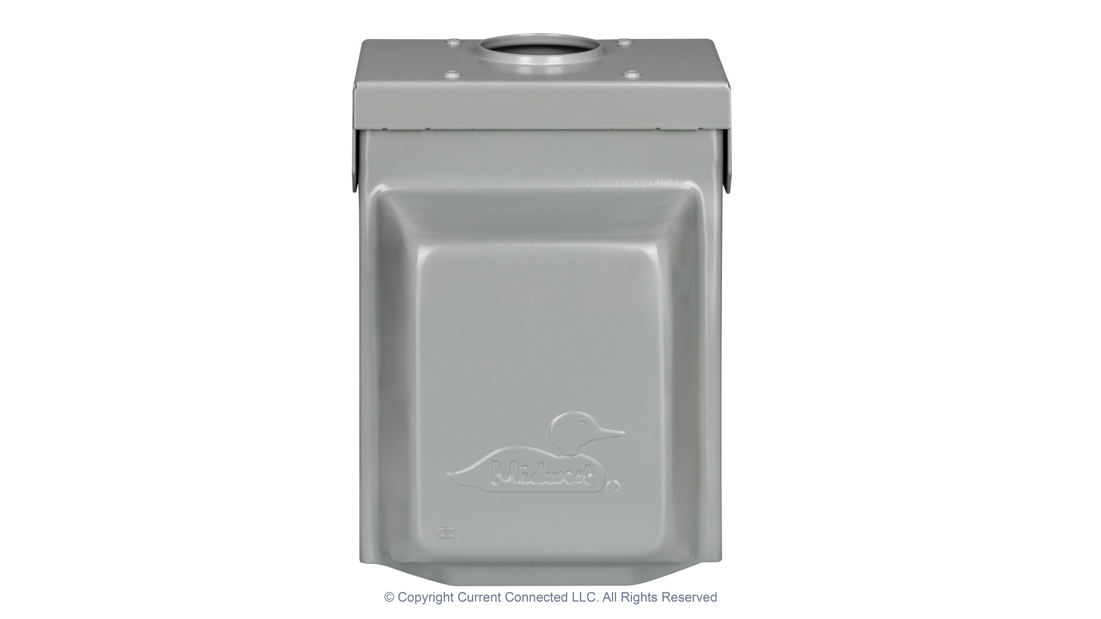 High quality photo of the Midwest - 784567575330 - 30A TT-30 Outdoor RV Outlet - Front Top Open. Photographed by Current Connected