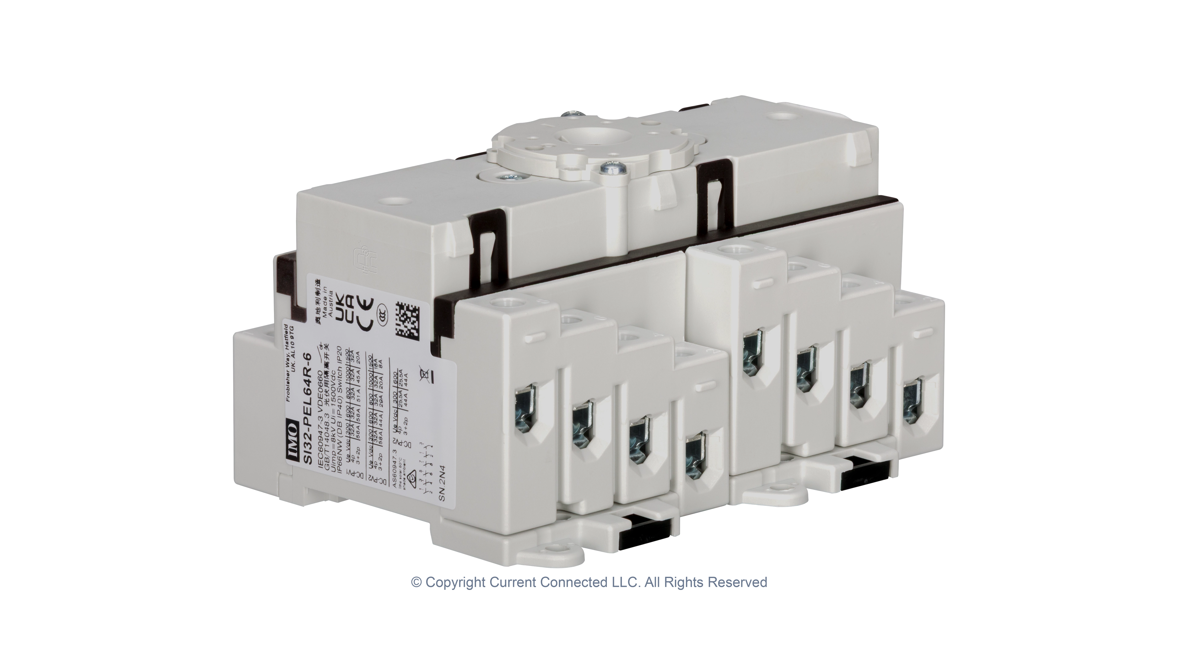 IMO DC Disconnect Rooftop Isolator Switch 6 Pole - 3 String Internal Switch High quality photo of the IMO DC Disconnect Rooftop Isolator Switch 6 Pole - 3 String Internal Switch. Photographed by Current Connected.