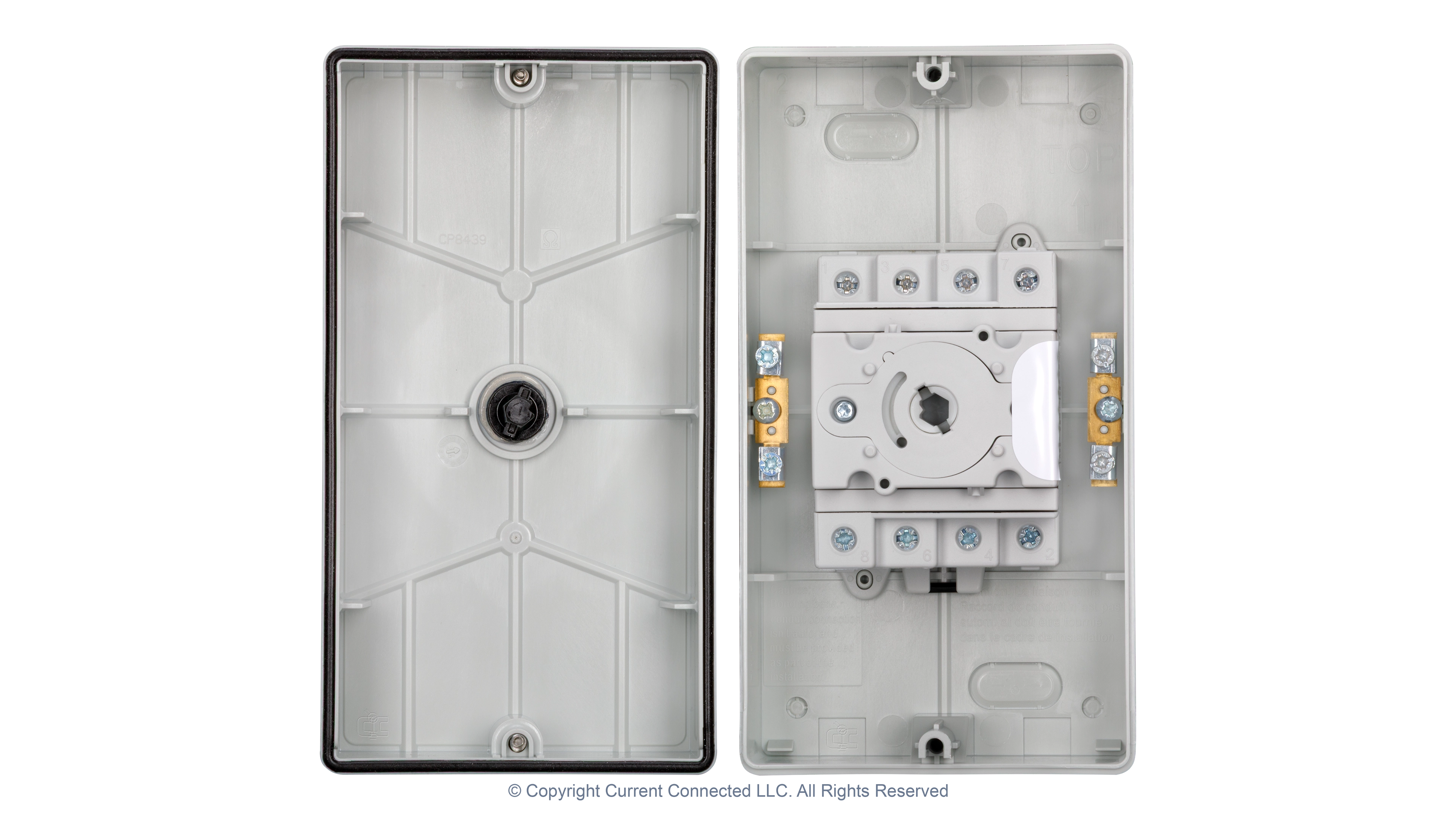 IMO DC Disconnect Rooftop Isolator Switch 4 Pole - 2 String Internal High quality photo of the DC Disconnect Rooftop Isolator Switch 4 Pole - 2 String Internal View. Photographed by Current Connected.