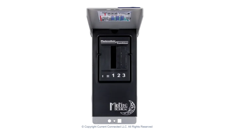 High quality photo of the Midnite Solar - MNPV3 - PV Breaker/Combiner Box - Open. Photographed by Current Connected