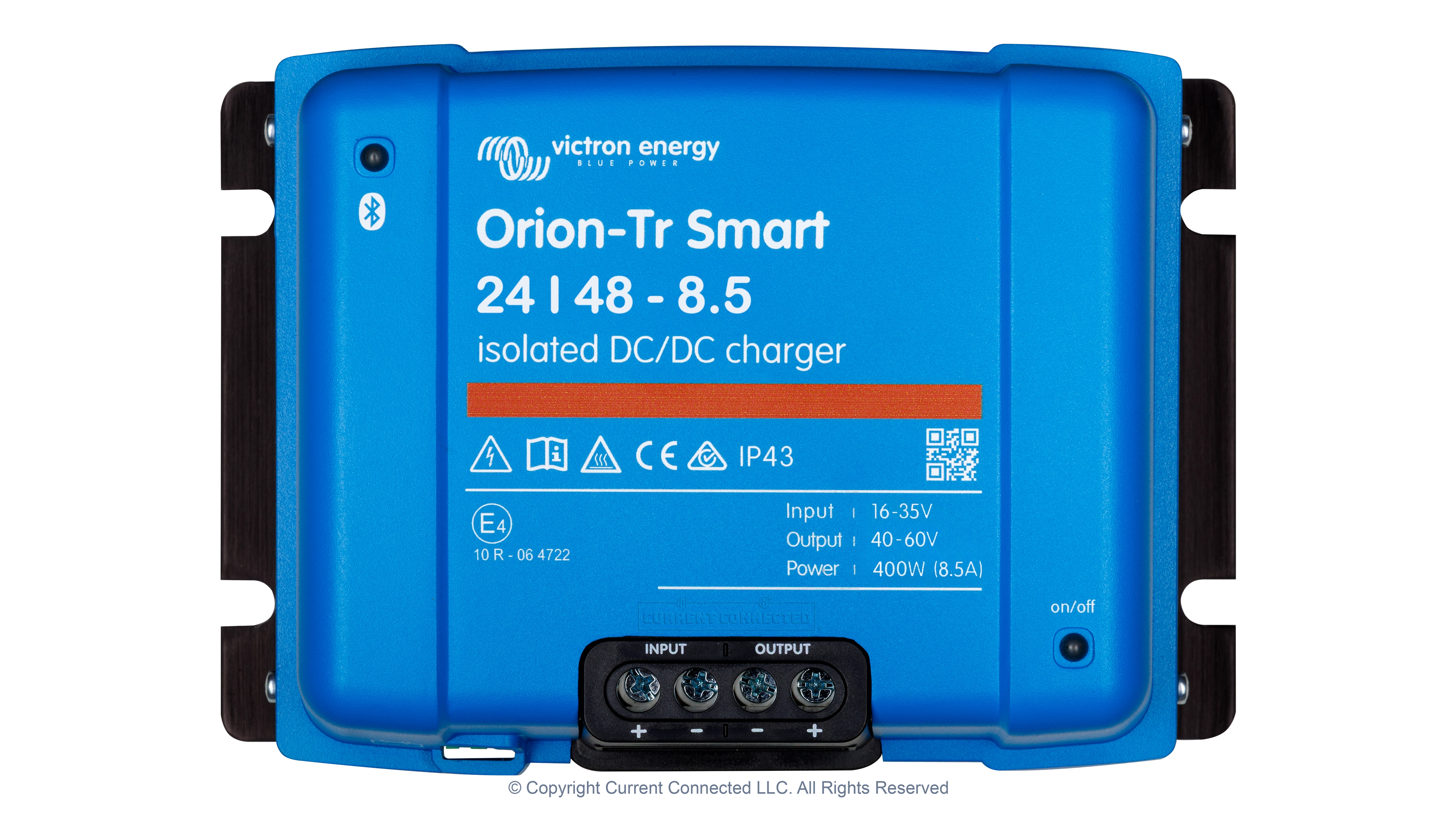 Victron - ORI244840120 - Orion-TR Smart Isolated DC-DC Battery Charger - 24v 48v-8.5a - Top View High quality photo of the Victron - ORI244840120 - Orion-TR Smart Isolated DC-DC Battery Charger - 24v 48v-8.5a - Top View. Photographed by Current Connected