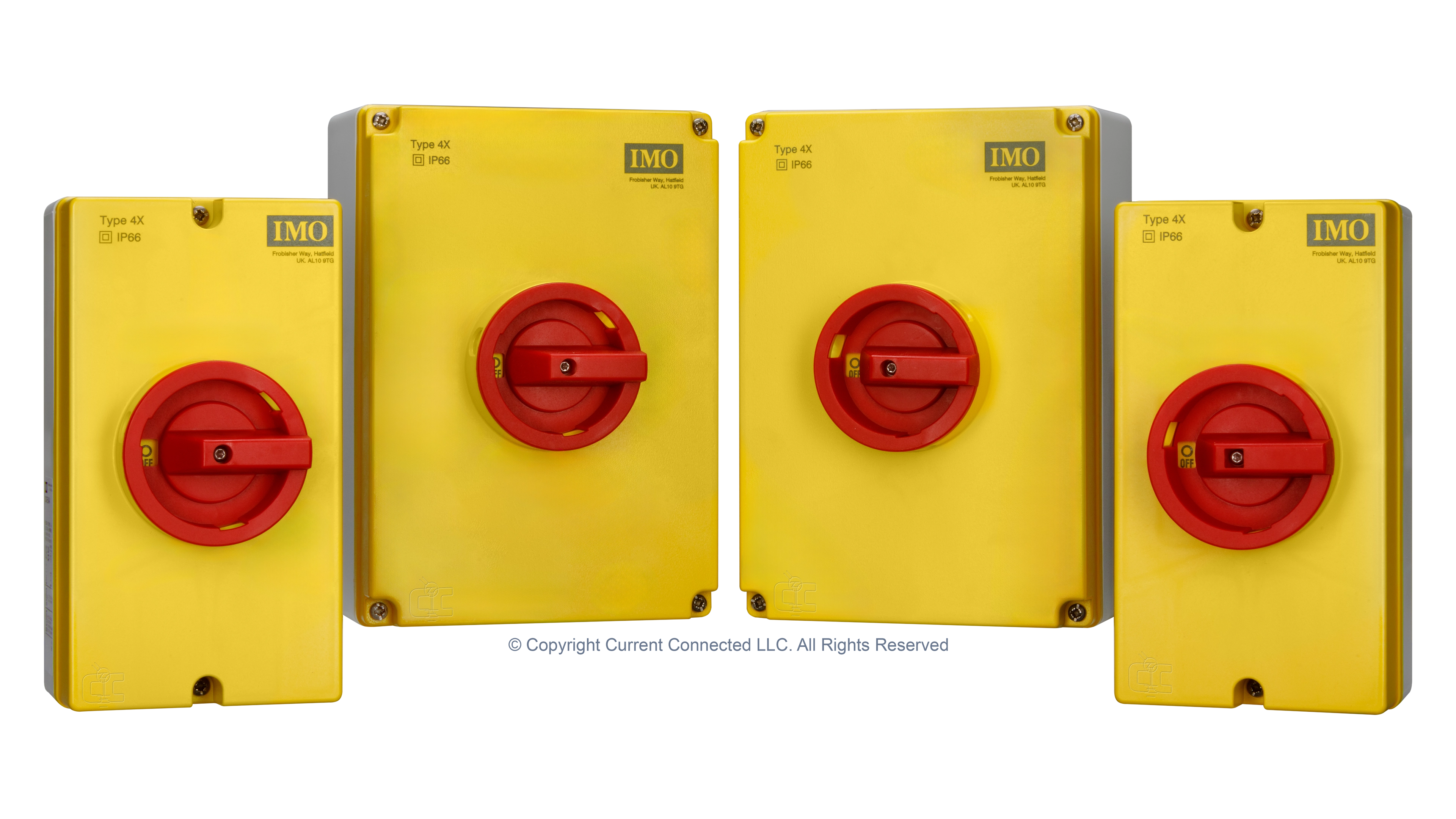 IMO PV Isolators Group View High quality photo of the IMO PV Isolators Group View. Photographed by Current Connected