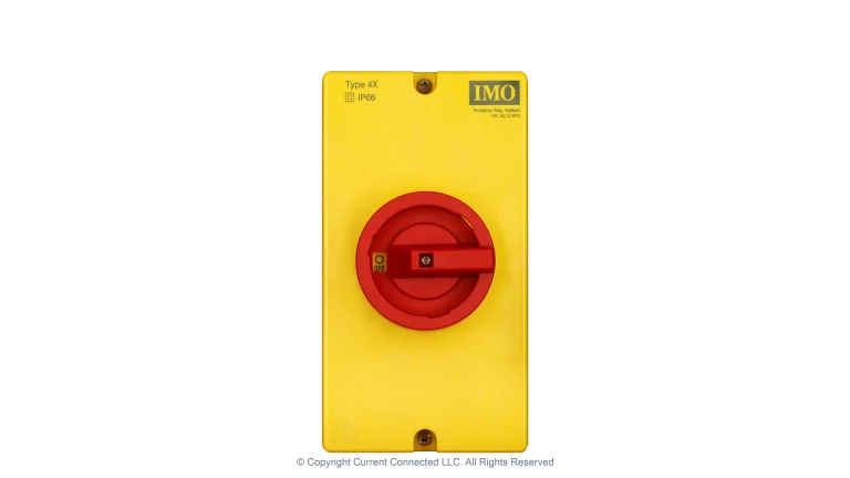 High quality photo of the IMO - PE69-3032L - Isolator 3Pole 32A - Front View. Photographed by Current Connected